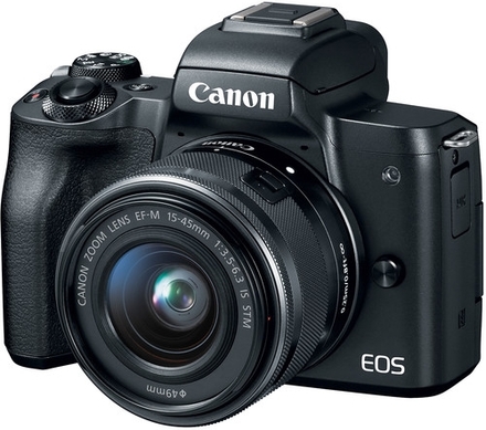 Kompaktní fotoaparát s vyměnitelným objektivem Canon EOS M50 Black + EF-M 15-45
