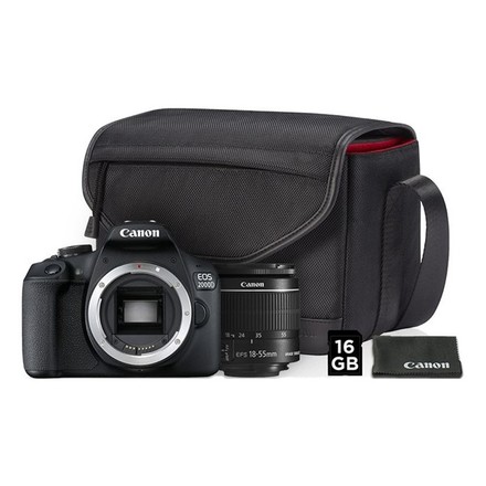 Digitální zrcadlovka Canon EOS 2000D + 18-55 IS II + SB130 + 16GB karta