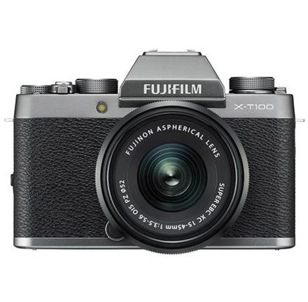 Kompaktní fotoaparát s vyměnitelným objektivem FujiFilm X-T100 silver + XC15-45mm F3.5-5.6 OIS PZ
