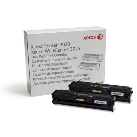 Toner Xerox 106R03048 pro tiskárny Phaser 3020, WorkCentre 3025 2x 1500 str. - černý