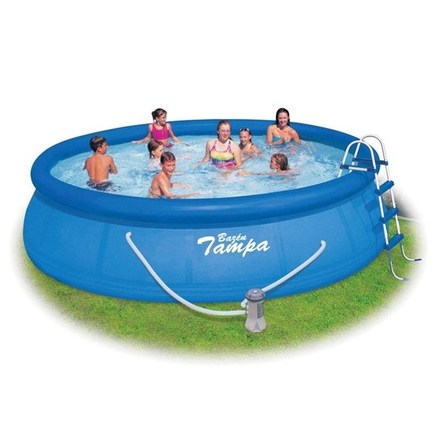 Zahradní bazén Marimex Tampa 4,57 x 1,22 m KOMPLET - bazén, kartušová filtrace 4m?/h, schůdky, podložka pod bazén, krycí plachta