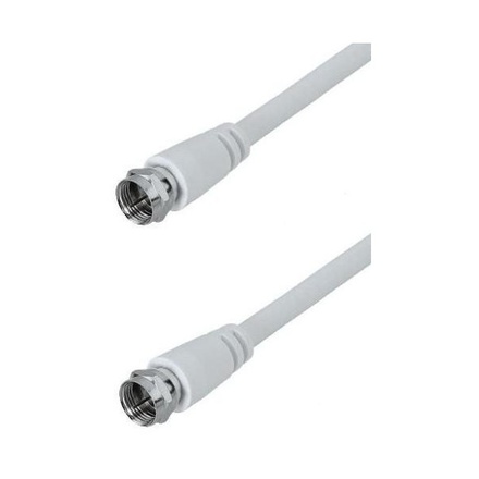 Koaxiální kabel AQ Anténní, F konektory, 10 m - bílá (CV32100)