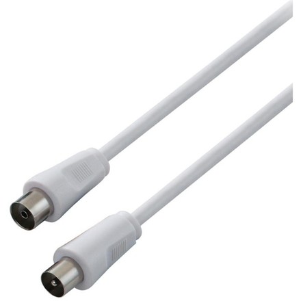 Koaxiální kabel AQ Anténní, samec-samice, 5 m - bílá (CV30050)