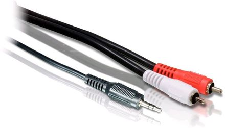 Redukční kabel Philips 3, 5 mm jack / 2x RCA, 1, 5 m (SWA2527W10)