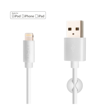 Redukční kabel Fixed USB/ Lightning, 1m - bílý (1)