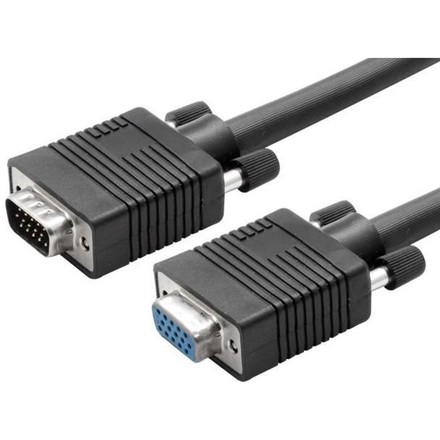 Prodlužovací kabel AQ Prodlužovací VGA (15pin) s konektory VGA / VGA, F/ M, 5m (CC81050)