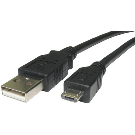 USB kabel AQ Micro USB - USB 2.0 A kabel, M/ M, 1, 8 m - černá (CC64018)