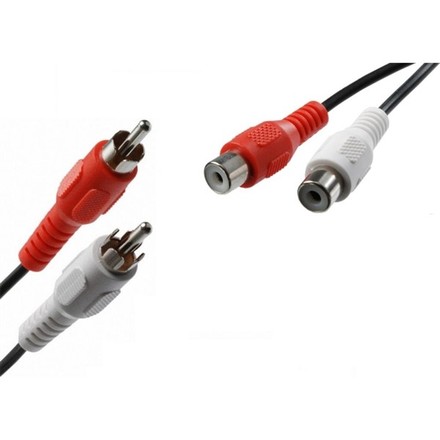 AV kabel AQ 2x RCA / 2x RCA, M/ F, 2, 5m (CA44025)