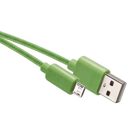 USB kabel Emos SM7006G USB 2.0 A/M - micro B/M, 1m, zelený