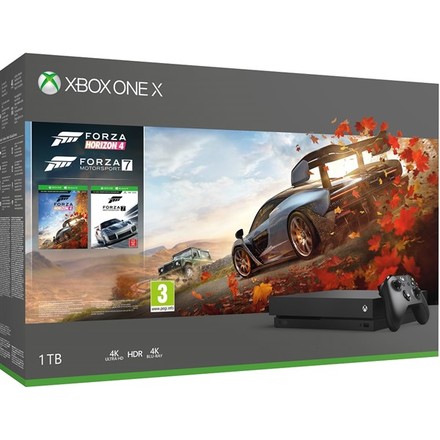 Herní konzole Microsoft XBOX ONE X 1 TB + Forza Horizon 4 + Forza Motorsport 7 (CYV-00057)