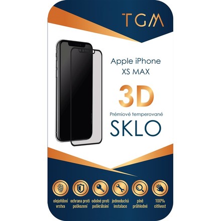 Ochranné sklo TGM 3D pro Apple iPhone Xs Max TGM3DAPIPXSMBK