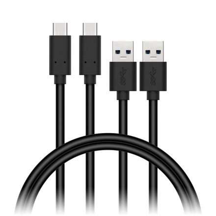 USB kabel Connect IT Wirez USB/ USB-C, 1m (2 ks v balení) - černý (CCA5006BK)