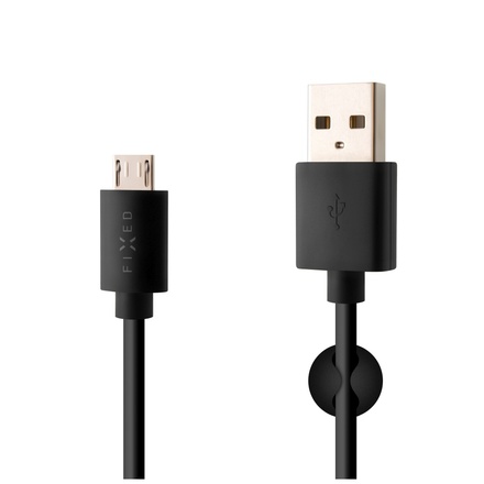 USB kabel Fixed USB/ Micro USB, 1m - černý