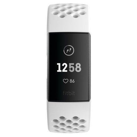 Fitness náramek Fitbit Charge 3 speciální edice (NFC) - Graphite, White Silicone