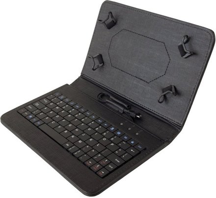 Kožené pouzdro pro 7&quot; tablet s klávesnicí iGet S7B, černé
