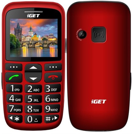 Mobilní telefon iGET Simple D7 červený