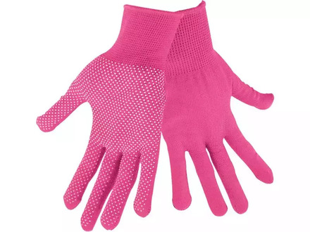 Zahradní rukavice Extol Lady (99719) z polyesteru s PVC terčíky na dlani, velikost 7&quot;