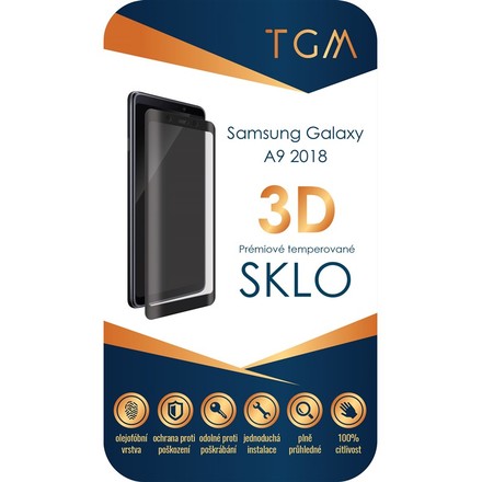 Ochranné sklo TGM Ochranné sklo 3D pro Samsung Galaxy A9 - černé