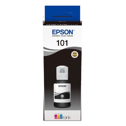 Inkoustová náplň Epson 101, EcoTank, 7500 stran, originální - černá