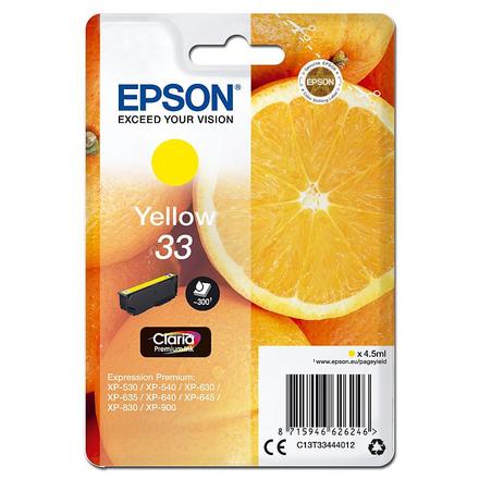 Inkoustová náplň Epson Claria Premium T33 originální - žlutý