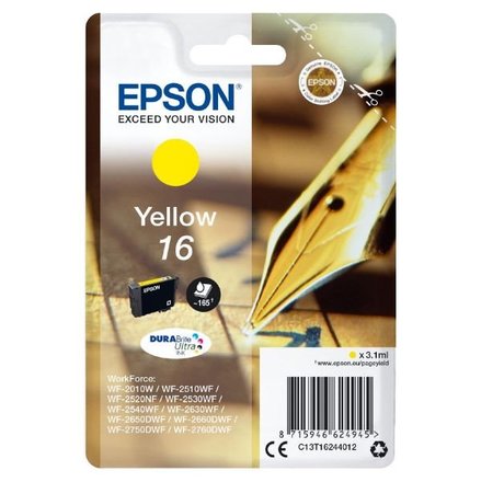 Inkoustová náplň Epson DURABrite Ultra T16 - žlutý