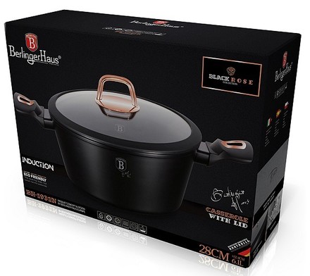 Kastrol s mramorovým povrchem Berlingerhaus BH-1931 28 cm Black Rose Collection (6)