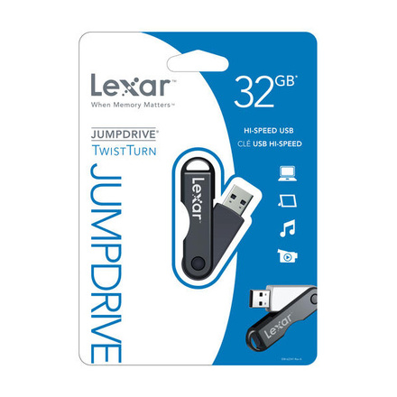 USB flash disk Lexar USB 32GB JumpDrive Twist Turn černá