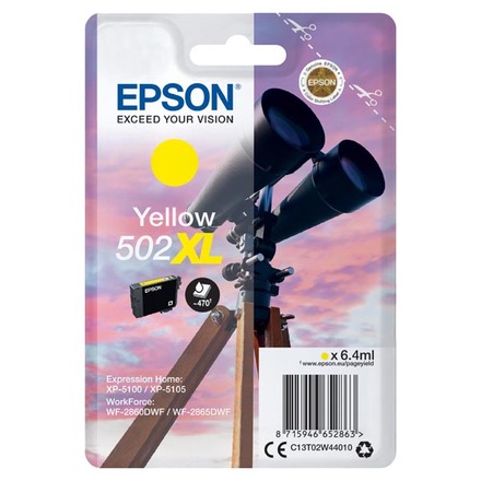Inkoustová náplň Epson singlepack,Yellow 502XL,Ink,XL