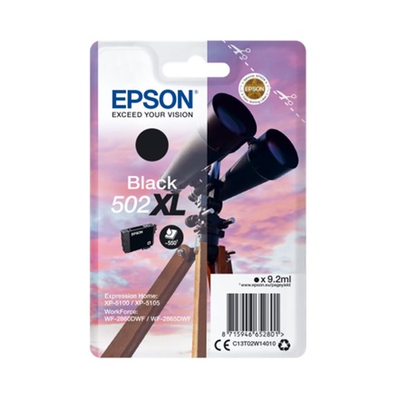 Inkoustová náplň Epson singlepack,Black 502XL,Ink,XL