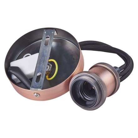 Závěsné objímkové svítidlo Emos ZC3000 Závěsné objímkové svítidlo na žárovku E27, měď (1)