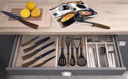 Kuchyňské náčiní Berlingerhaus BH-6229 ve stojanu sada 7 ks Ebony Line Rosewood (3)