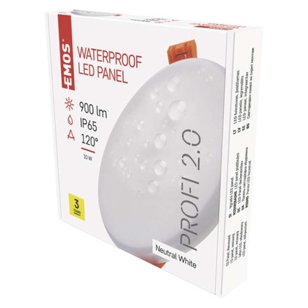 Podhledové svítidlo Emos ZV1132 LED panel 125mm, kruhový vestavný bílý, 11W neutrální bílá (2)