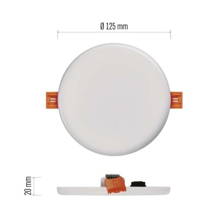 Podhledové svítidlo Emos ZV1132 LED panel 125mm, kruhový vestavný bílý, 11W neutrální bílá (3)