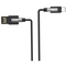 USB kabel GND USB / USB-C, 1m, opletený - černý (USBAC100MM19) (2)