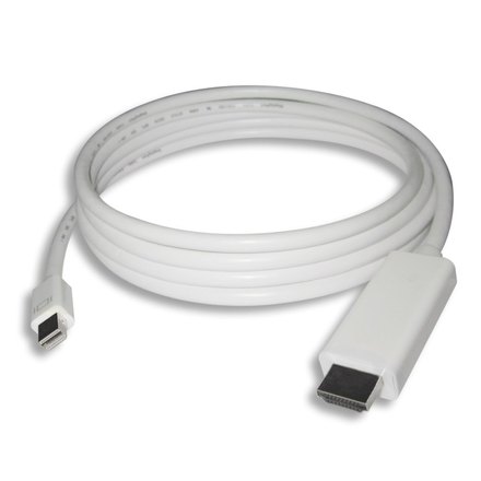 Redukční kabel PremiumCord Mini DisplayPort / HDMI, M/ M, 1m - bílý