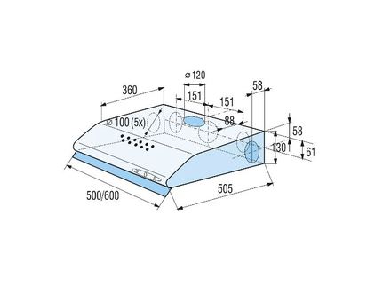 Klasický odsavač par Mora OP 630 X (2)