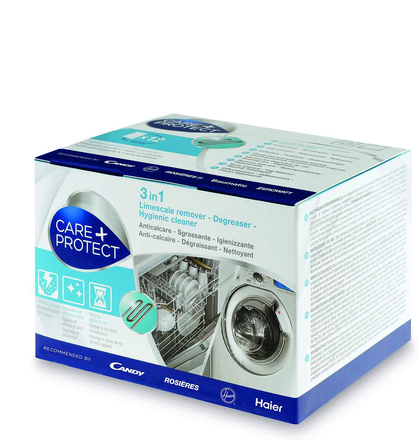Odstraňovač vodního kamene a odmašťovač pro pračky a myčky nádobí Candy  CDP1012 3 v 1 odstraňovač vodního kamene a odmašťovač pro pračky a myčky nádobí