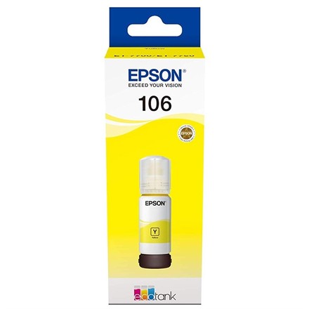 Inkoustová náplň Epson EcoTank 106, 70 ml, originální - žlutá