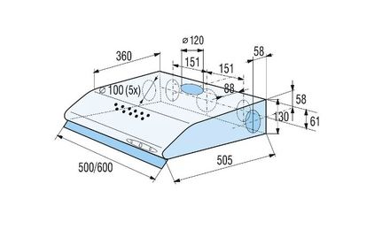 Klasický odsavač par Mora OP 530 X (2)