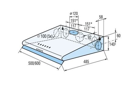 Klasický odsavač par Mora OP 531 W (2)