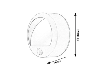 Venkovní nástěnné svítidlo Rabalux 7969 LED Venkovní nástěnné svítidlo se senzorem LED/1,5W/3xAA IP44 černá (2)