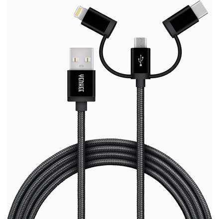 USB kabel Yenkee YCU 400 BK kabel USB / 3v1 / 1m