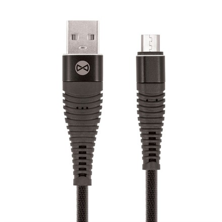 USB kabel Datový kabel Forever micro USB 1m 2A shark textilní