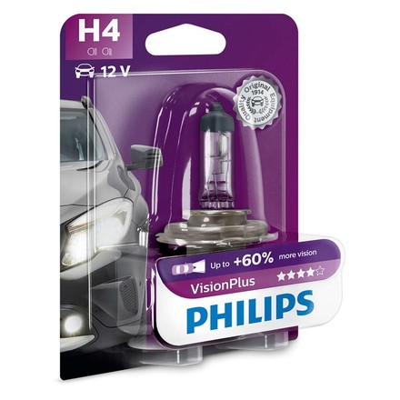 Autožárovka Philips VisionPlus H4, 1ks