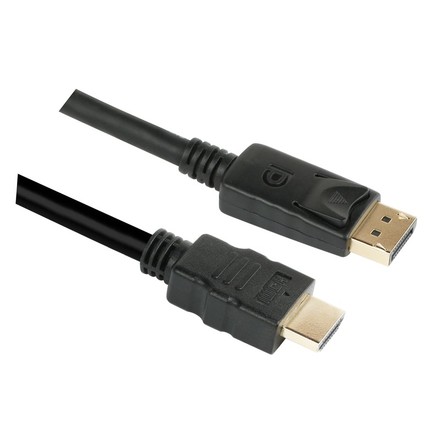 Redukční kabel GoGEN HDMI / DisplayPort, 2m, pozlacený, černý