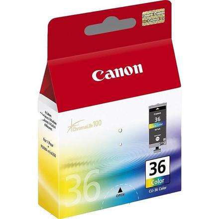 Inkoustová náplň Canon CLI-36C originální - červená/ modrá/ žlutá