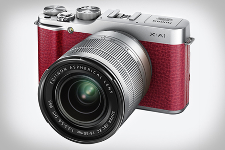 Kompaktní fotoaparát s vyměnitelným objektivem Fujifilm X-A1 red + XC 16-50 mm
