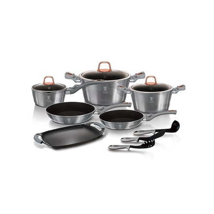 Sada nádobí s mramorovým povrchem Berlingerhaus BH-6021 12+2 ks Moonlight Edition