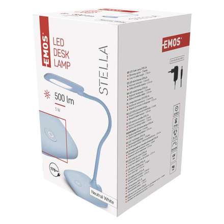 Stolní lampa Emos Z7602BL LED stolní lampa STELLA, modrá (3)