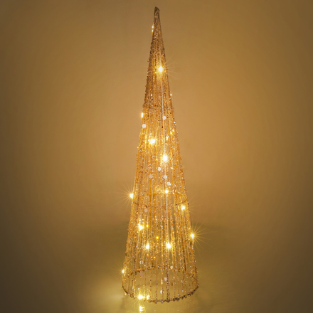Vánoční osvětlení Retlux RXL 329 kužel třpyt. 15LED 50cm